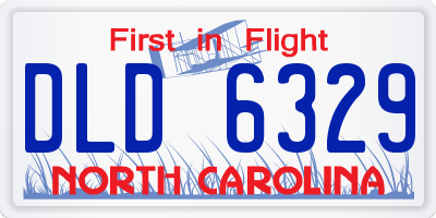 NC license plate DLD6329
