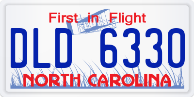 NC license plate DLD6330