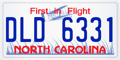 NC license plate DLD6331