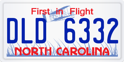 NC license plate DLD6332