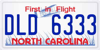 NC license plate DLD6333