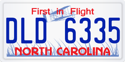 NC license plate DLD6335