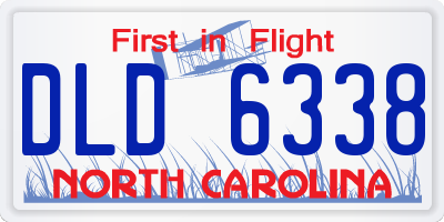 NC license plate DLD6338