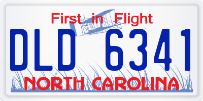 NC license plate DLD6341