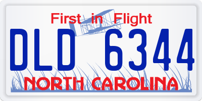 NC license plate DLD6344