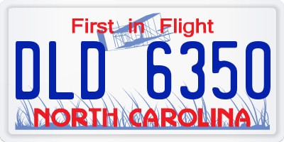 NC license plate DLD6350