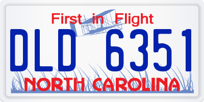 NC license plate DLD6351
