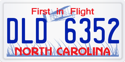NC license plate DLD6352