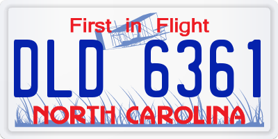 NC license plate DLD6361