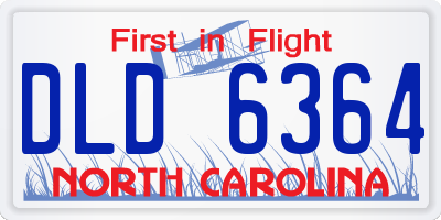 NC license plate DLD6364