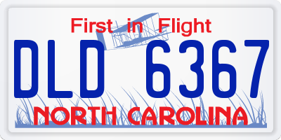 NC license plate DLD6367