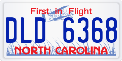 NC license plate DLD6368