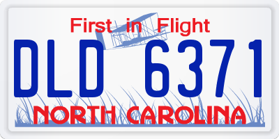 NC license plate DLD6371