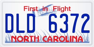 NC license plate DLD6372