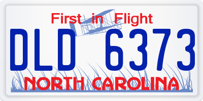 NC license plate DLD6373