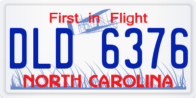 NC license plate DLD6376