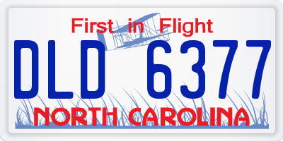 NC license plate DLD6377