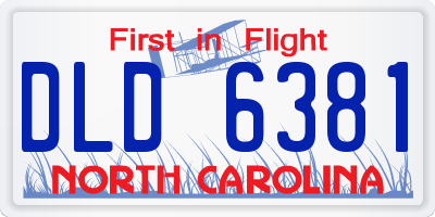 NC license plate DLD6381
