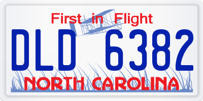NC license plate DLD6382