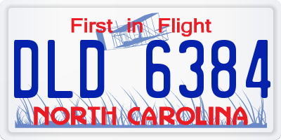 NC license plate DLD6384
