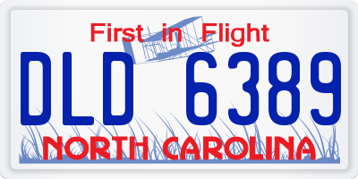 NC license plate DLD6389