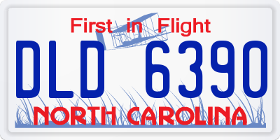 NC license plate DLD6390