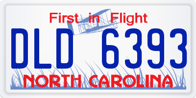 NC license plate DLD6393