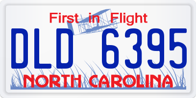 NC license plate DLD6395