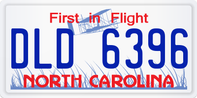 NC license plate DLD6396
