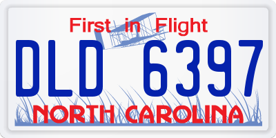 NC license plate DLD6397
