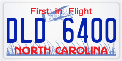 NC license plate DLD6400