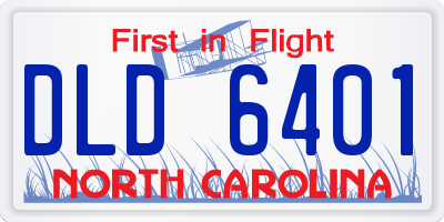 NC license plate DLD6401