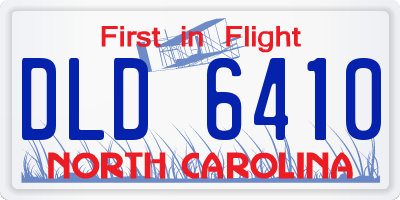 NC license plate DLD6410