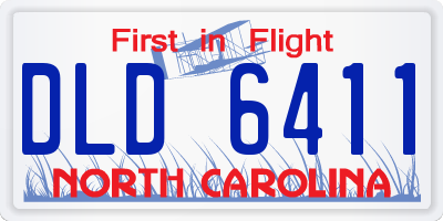 NC license plate DLD6411
