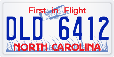 NC license plate DLD6412
