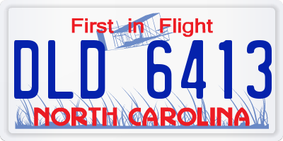 NC license plate DLD6413