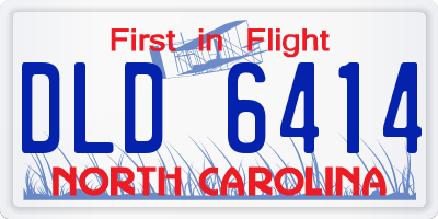NC license plate DLD6414