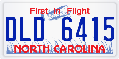 NC license plate DLD6415
