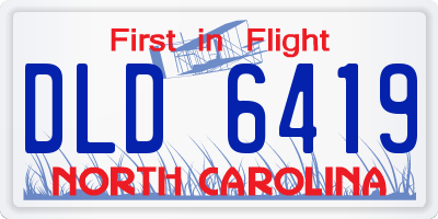 NC license plate DLD6419