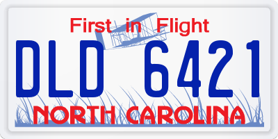 NC license plate DLD6421