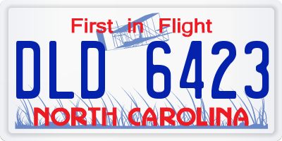 NC license plate DLD6423