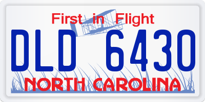 NC license plate DLD6430