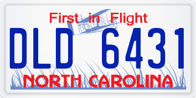 NC license plate DLD6431