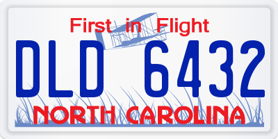 NC license plate DLD6432