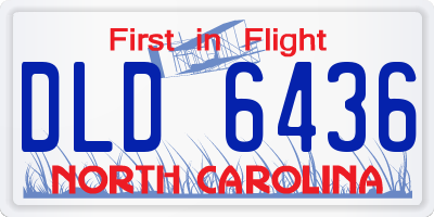 NC license plate DLD6436