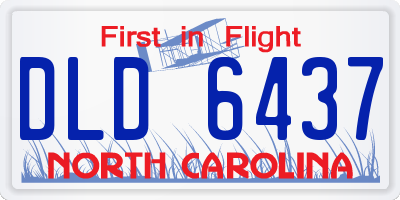 NC license plate DLD6437