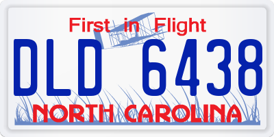 NC license plate DLD6438