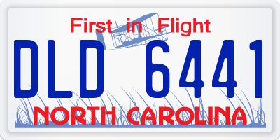NC license plate DLD6441
