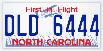 NC license plate DLD6444