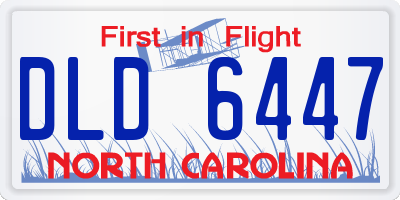 NC license plate DLD6447